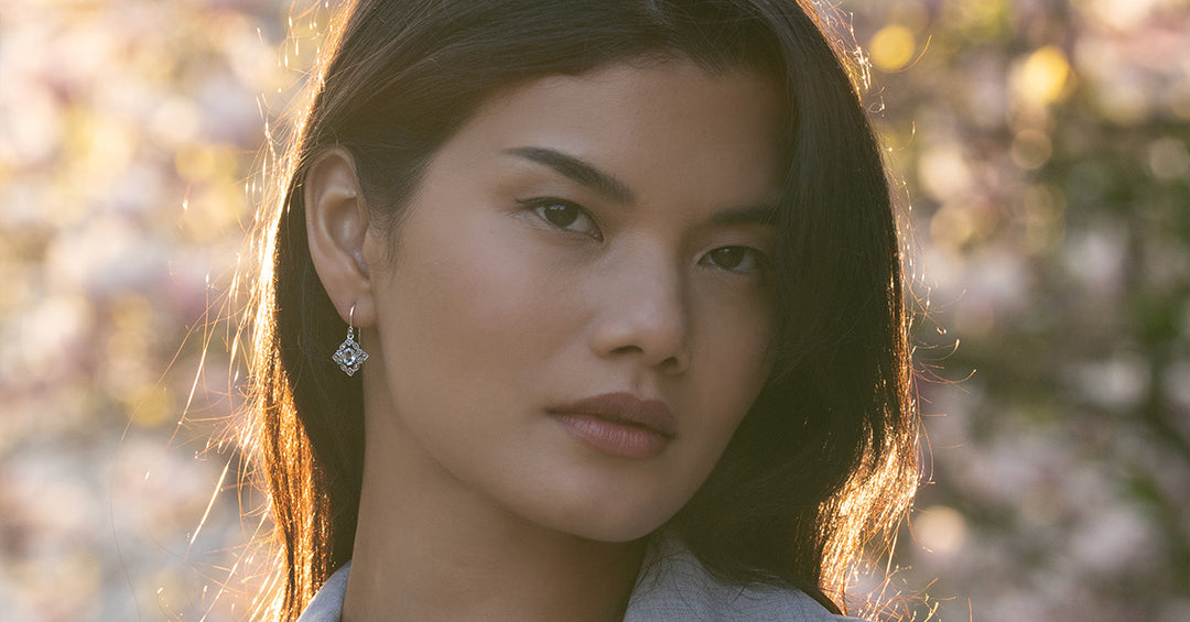 Gemstone earrings for a first date