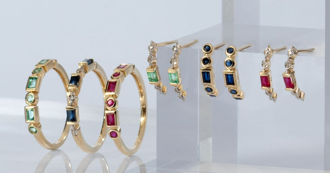 How do you pair gemstone engagement rings with a wedding band?