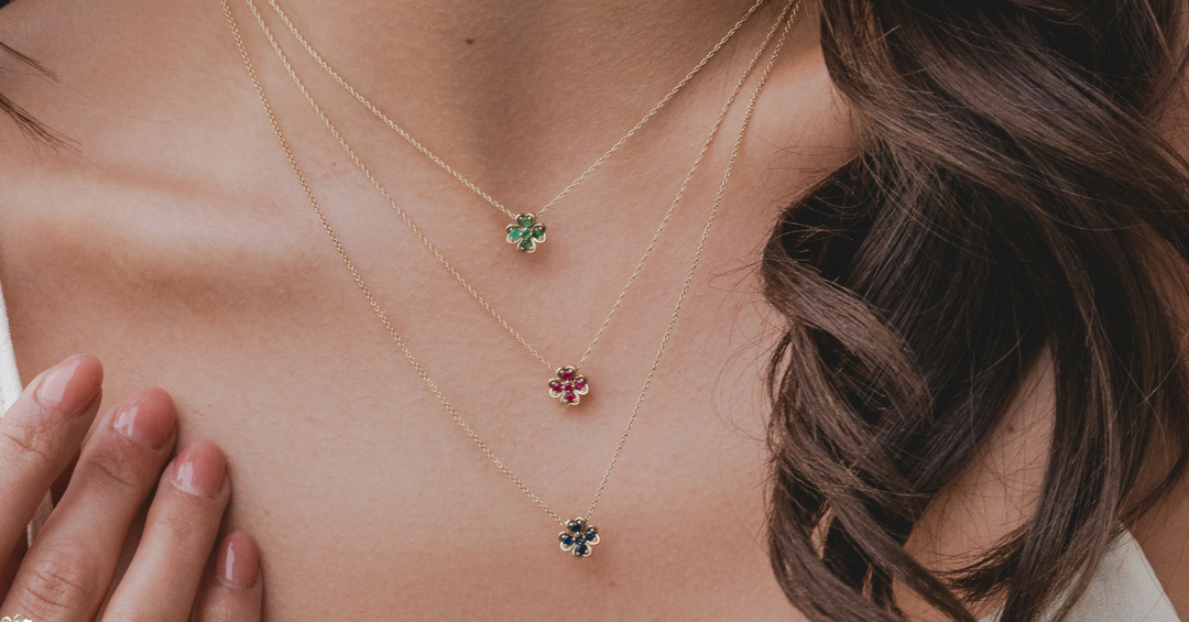 Birthstone necklace for bridesmaids