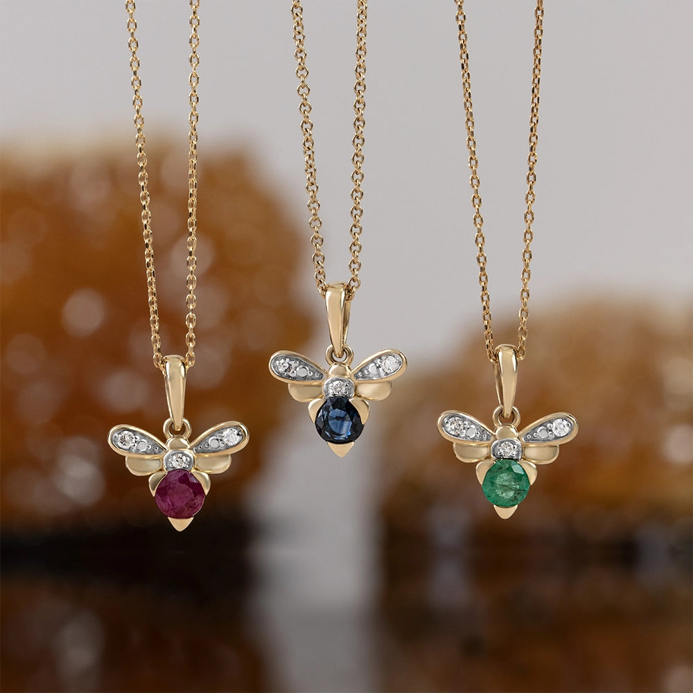 Yellow Gold Gemstone Necklaces
