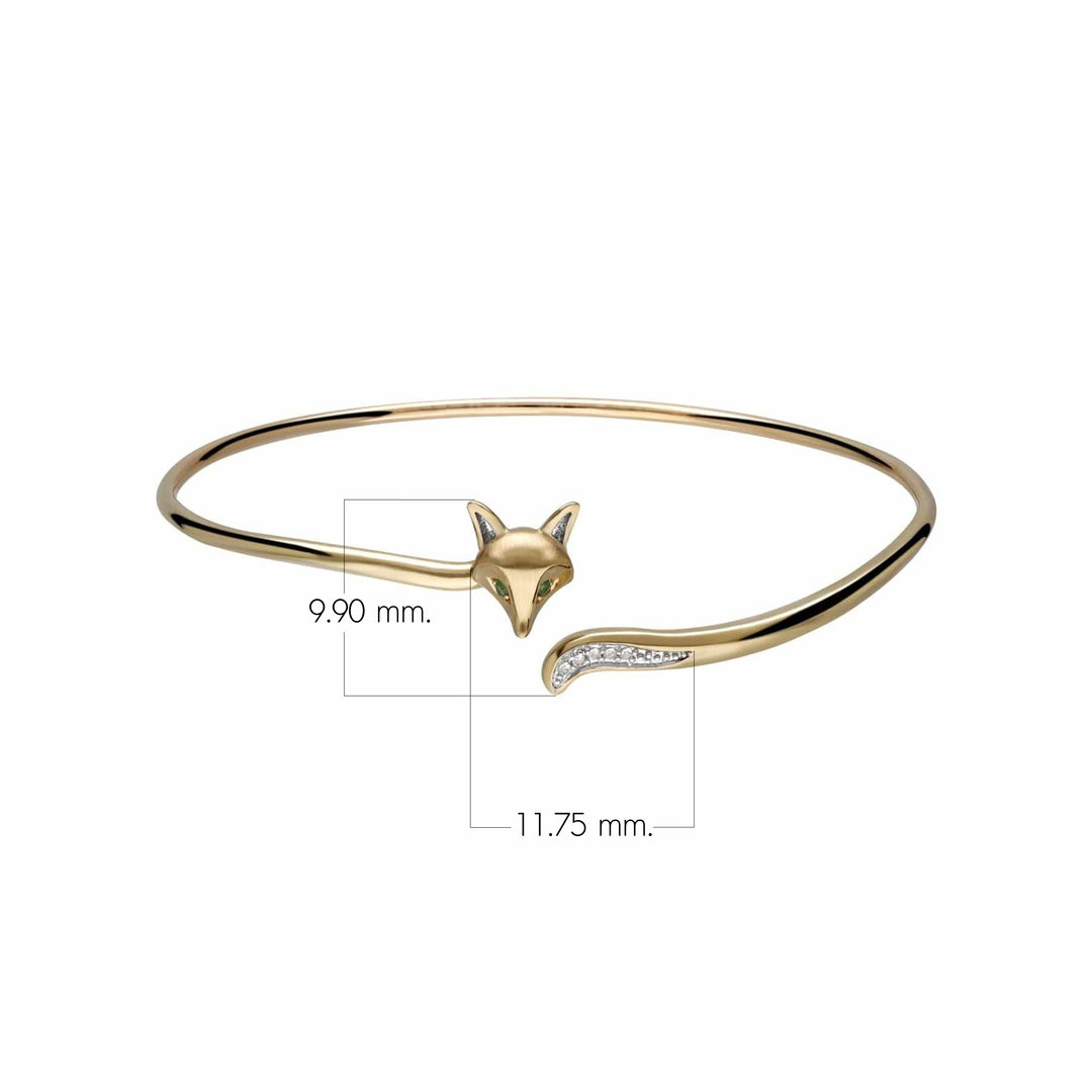 Gardenia Tsavorite Fox Ring In 9ct Yellow Gold