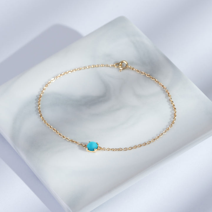 Classic Round Sapphire Checkerboard Bracelet in 9ct Yellow Gold