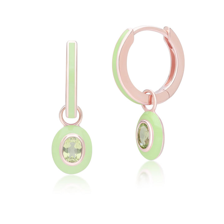 siberian-waltz-green-enamel-oval-peridot-hoop-earrings-in-rose-gold-plated-sterling-silver-253e419005925