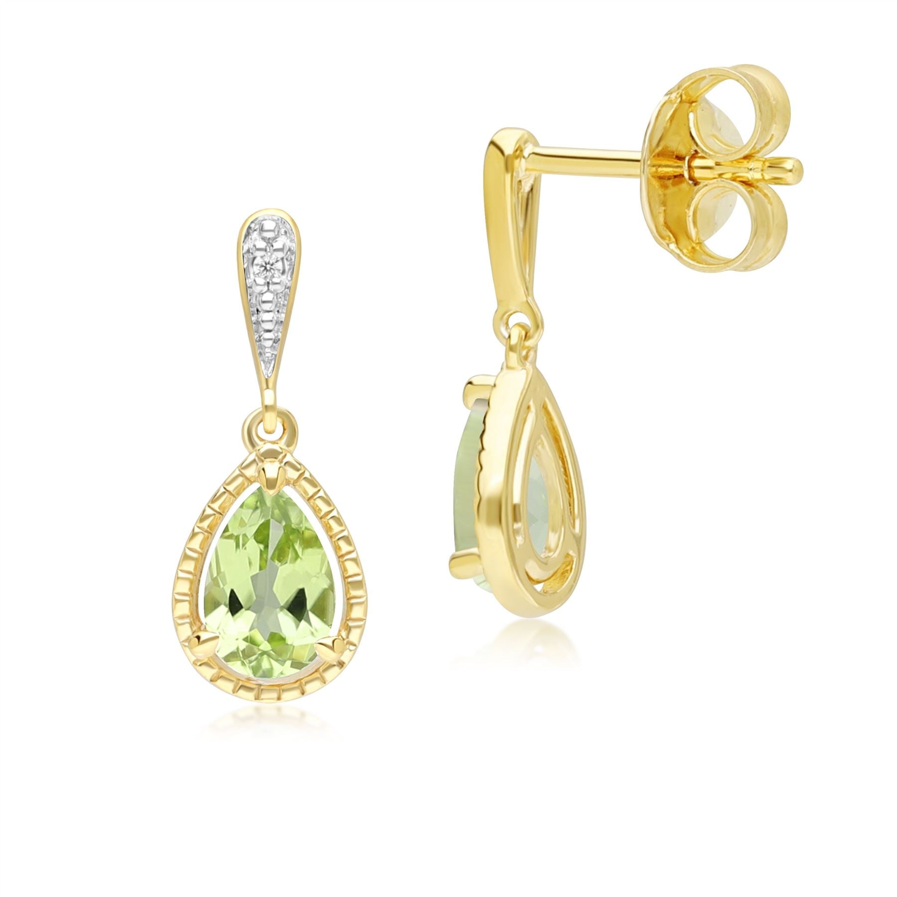 classic-pear-peridot-diamond-drop-earrings-in-9ct-yellow-gold-135e1912039 Side