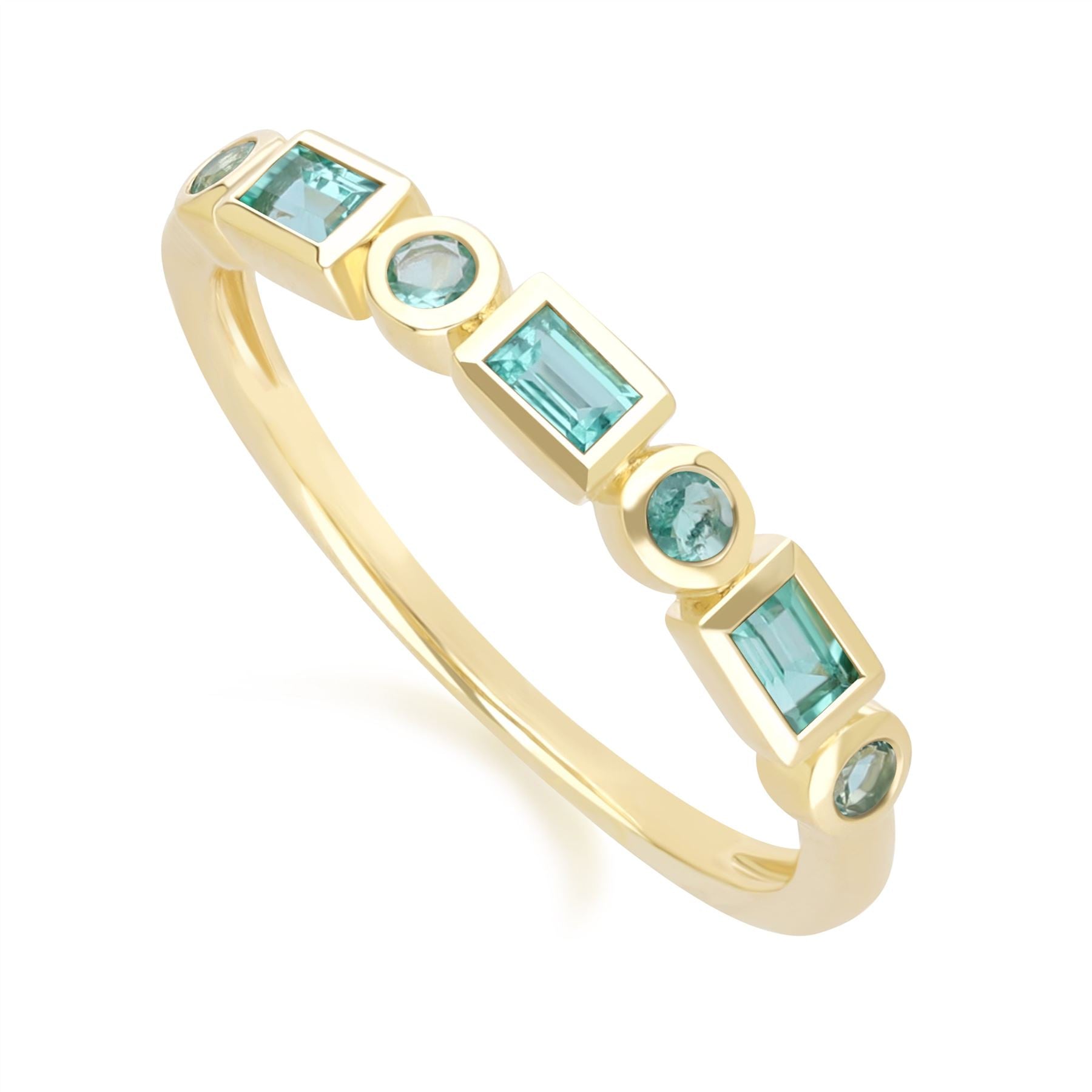 Classic Emerald Eternity Ring in 9ct Yellow Gold