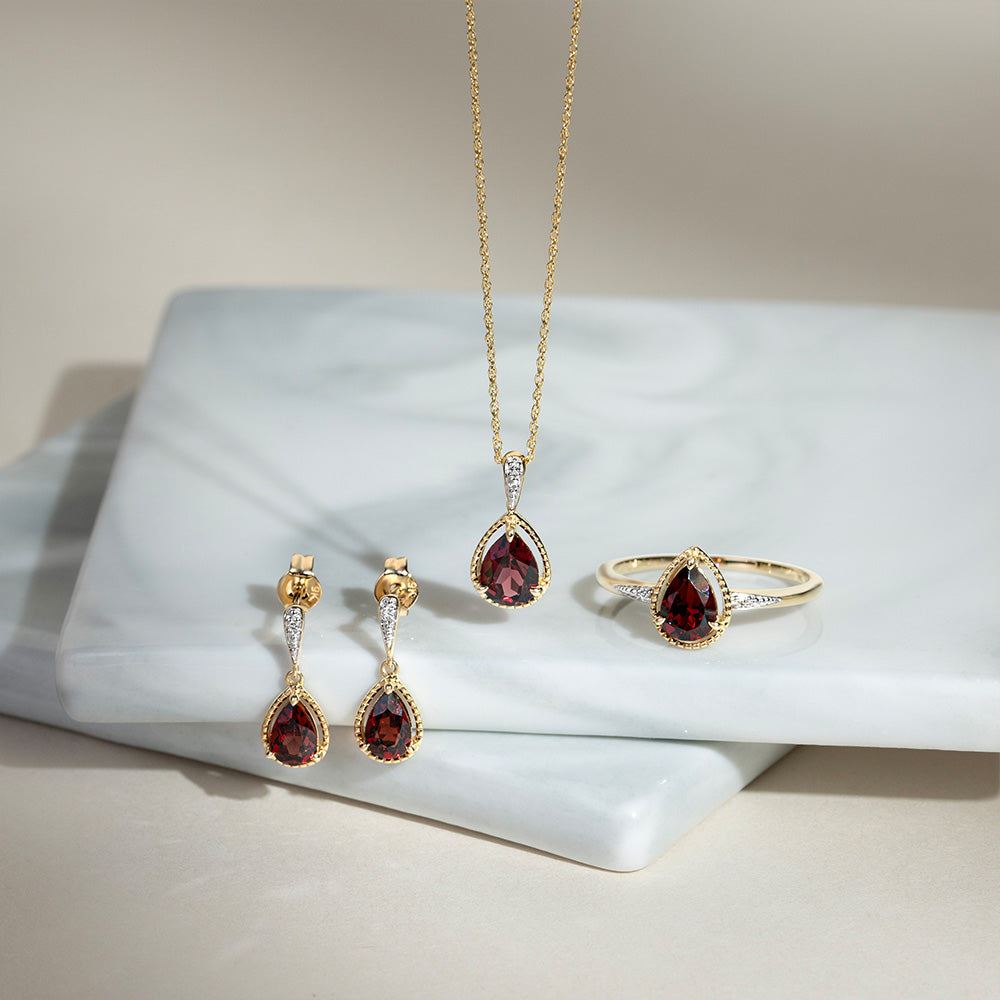 classic-pear-garnet-diamond-pendant-necklace-in-9ct-yellow-gold-135p2143049 Flatlay