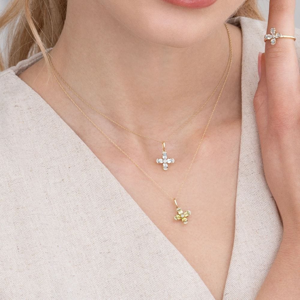 floral-topaz-diamond-pendant-necklace-in-9ct-yellow-gold-132p1917049 on Model