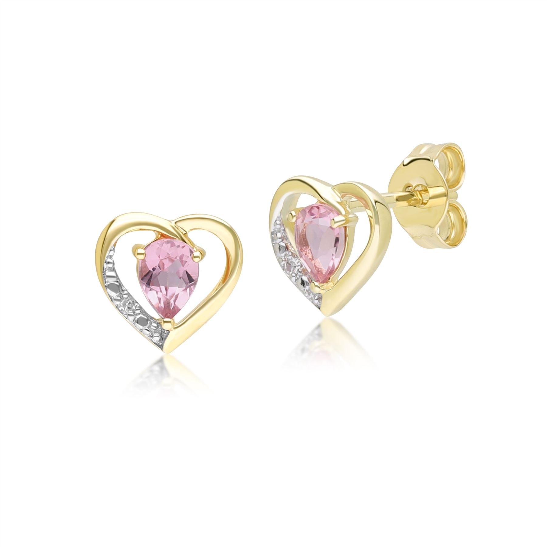 classic-pear-pink-tourmaline-diamond-heart-stud-earrings-in-9ct-yellow-gold-135e1914059