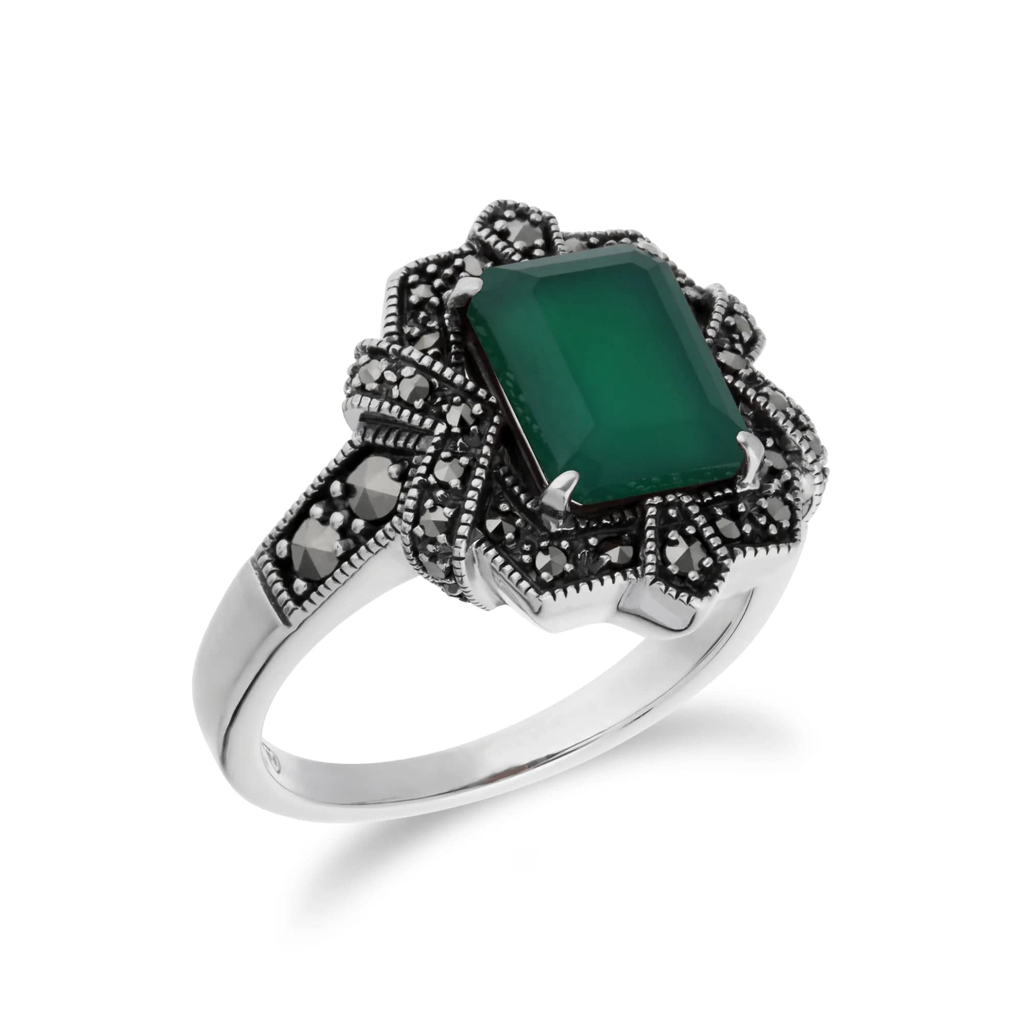 art-deco-style-baguette-green-chalcedony-marcasite-ring-in-925-sterling-silver-214r570809925 Dimensions