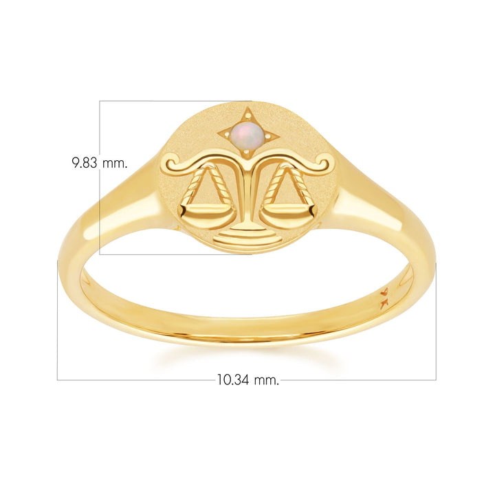 Zodiac Opal Libra Signet Ring In 9ct Yellow GoldDimensions  135R2087019