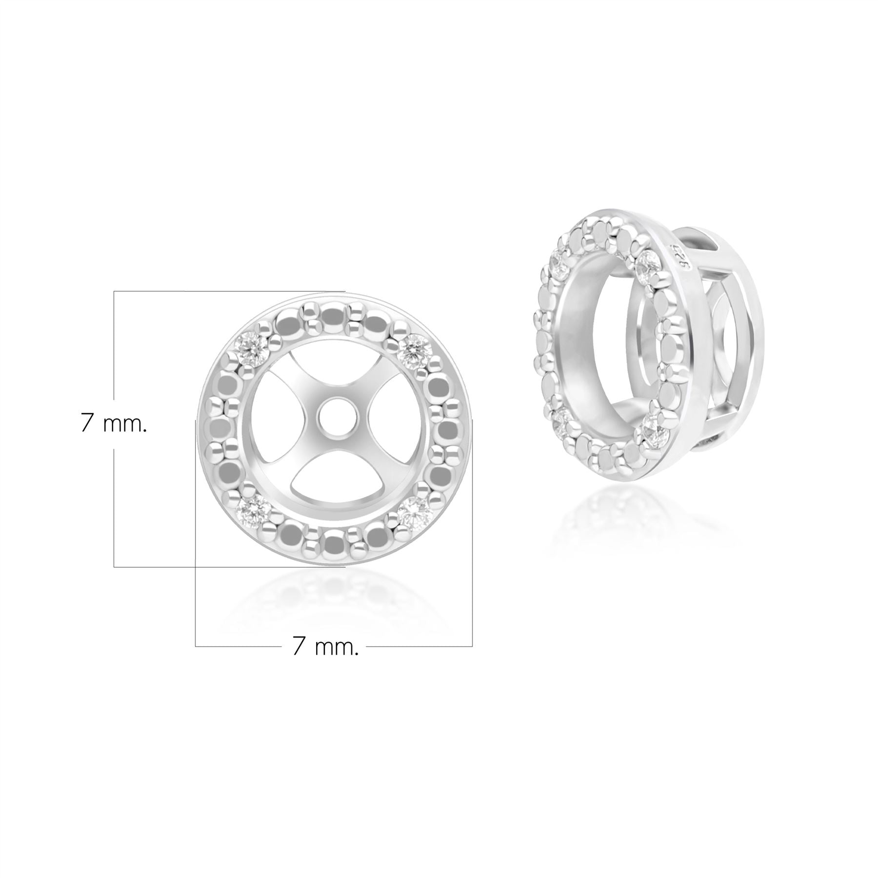 Classic Halo Diamond Ear Jacket Earrings in 9ct White Gold