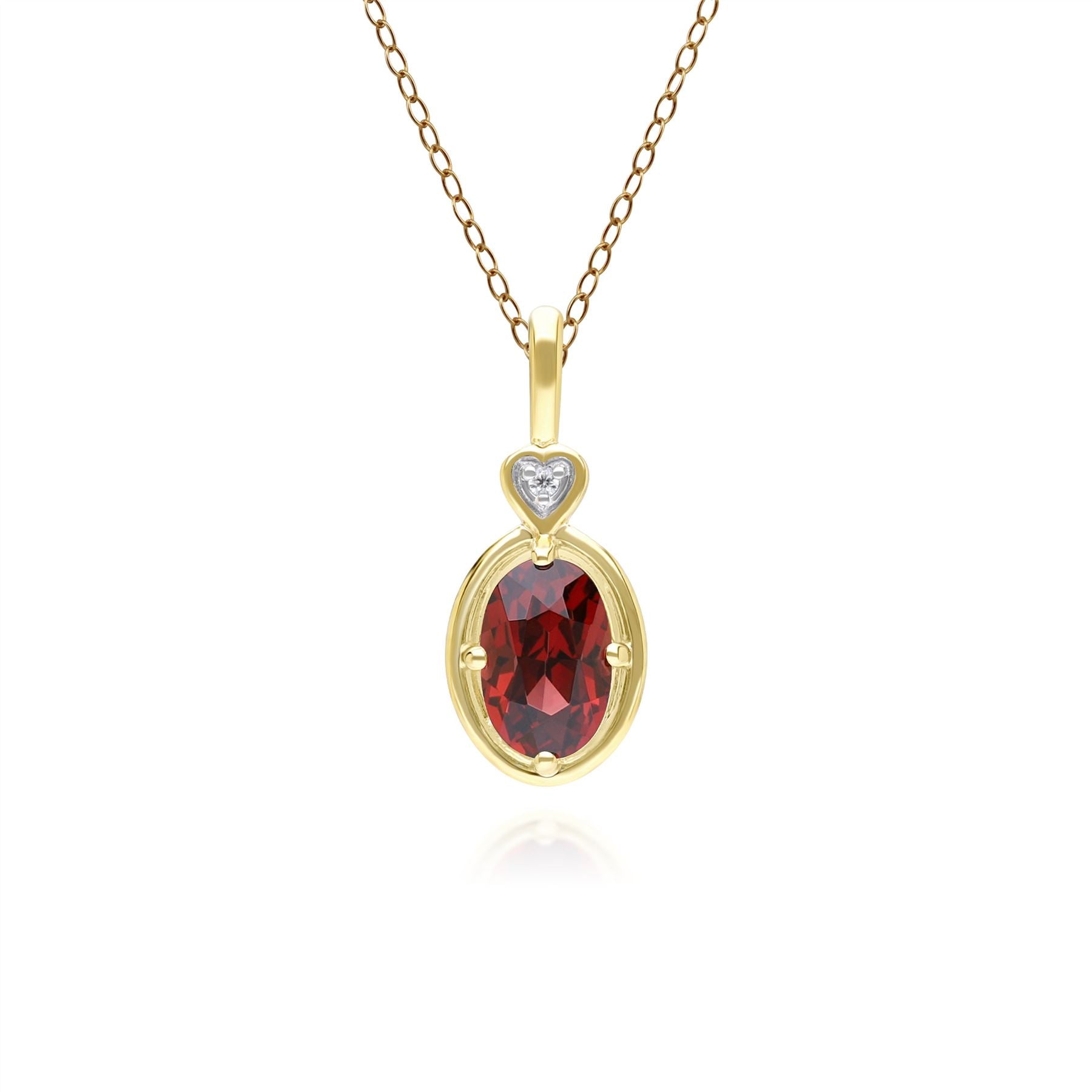 classic-oval-garnet-diamond-heart-pendant-necklace-in-9ct-yellow-gold-135p2142049