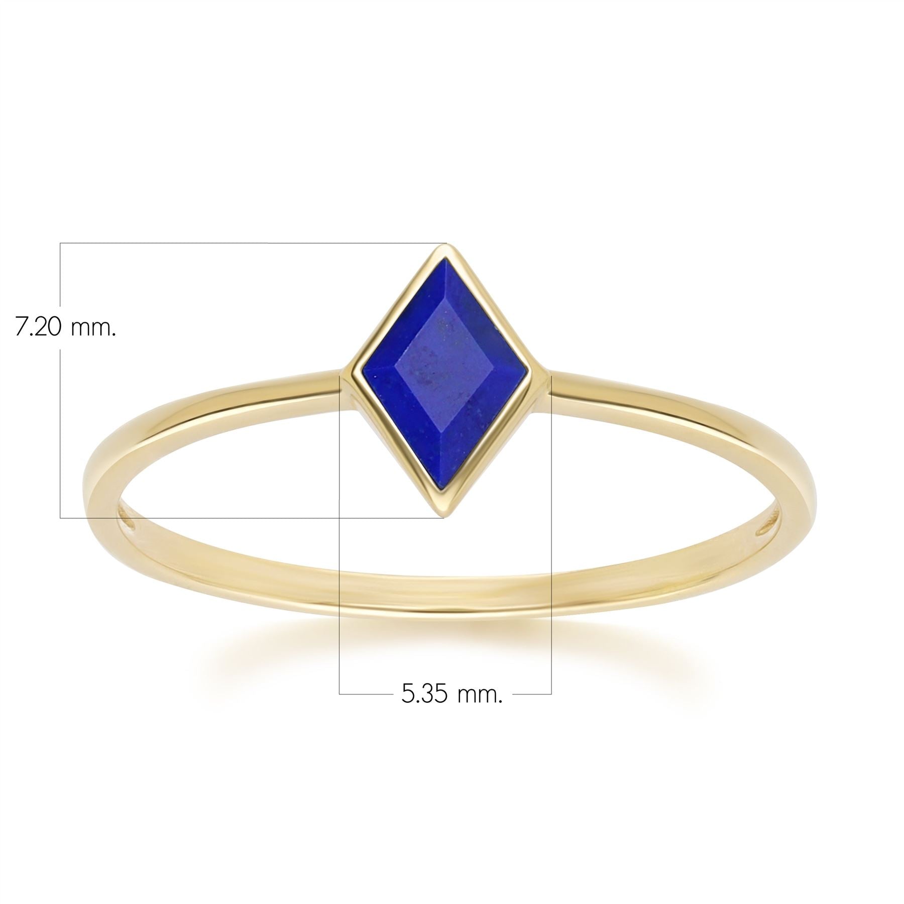 Classic Lapis Lazuli Ring in 9ct Yellow Gold