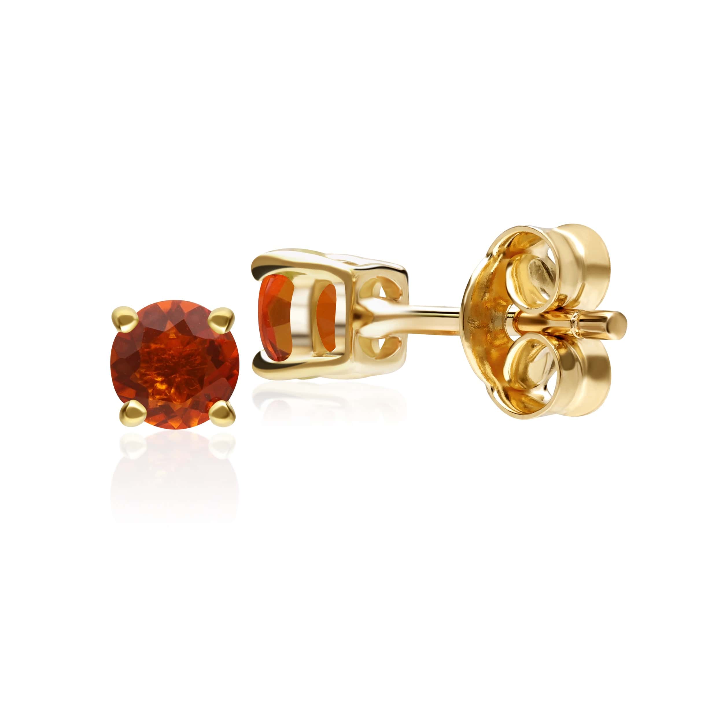 Classic Fire Opal Stud Earrings Image 2