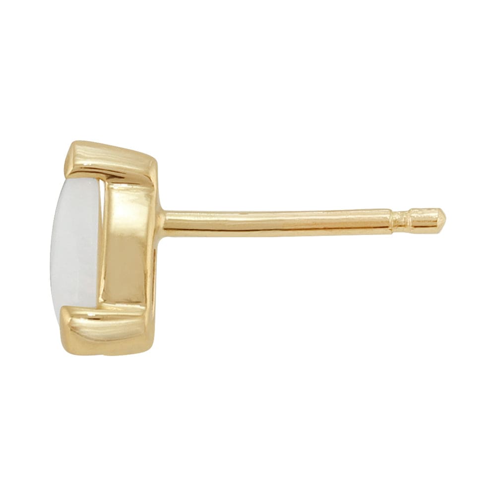 123E0606079-27023 Classic Pear Opal Single Stone Stud Earrings & Pendant Set in 9ct Yellow Gold 3