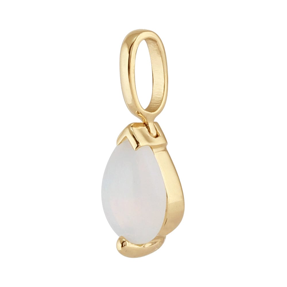 123E0606079-27023 Classic Pear Opal Single Stone Stud Earrings & Pendant Set in 9ct Yellow Gold 5