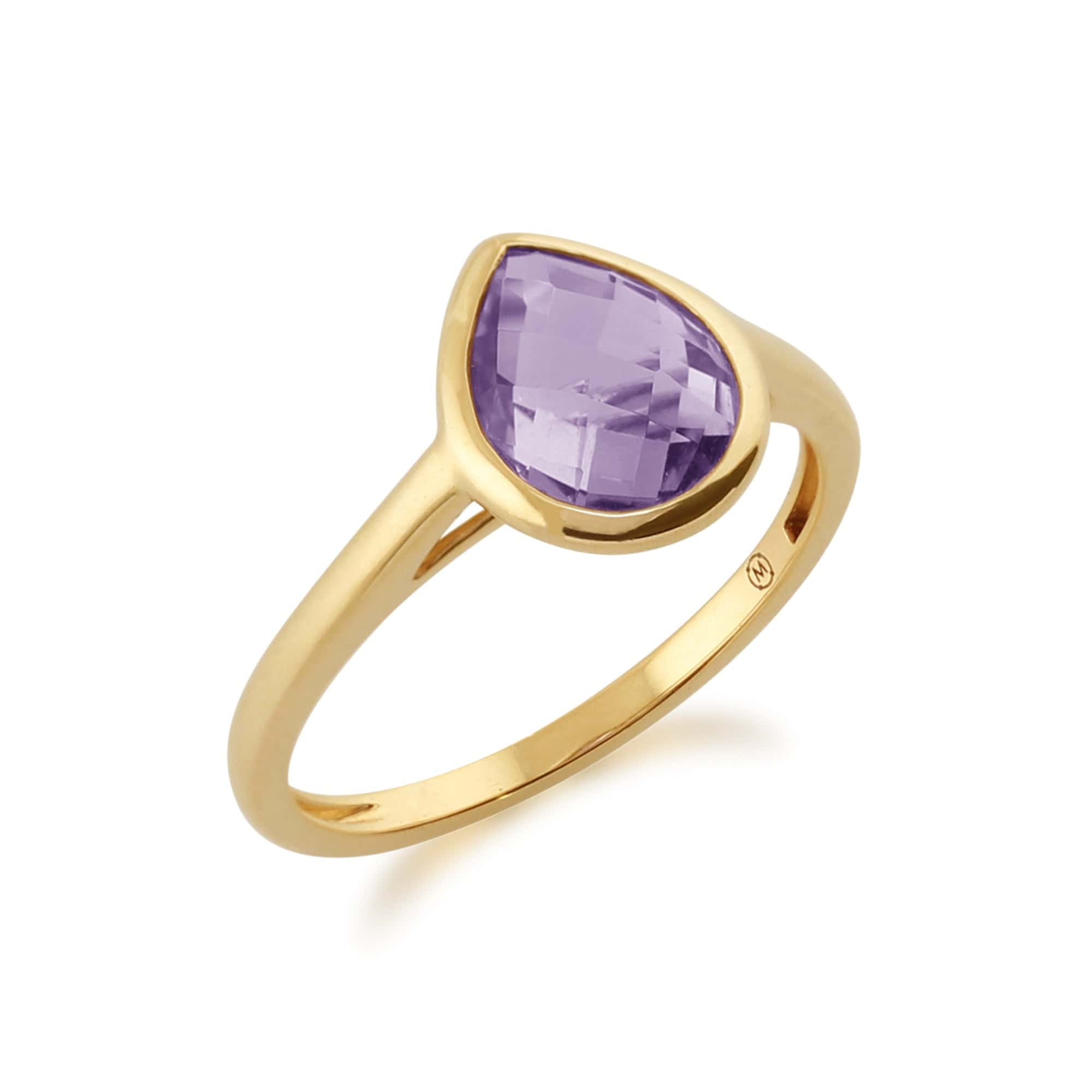 135R1216019 Gemondo 9ct Yellow Gold 1.66ct Pear Purple Amethyst Luminosity Ring 2