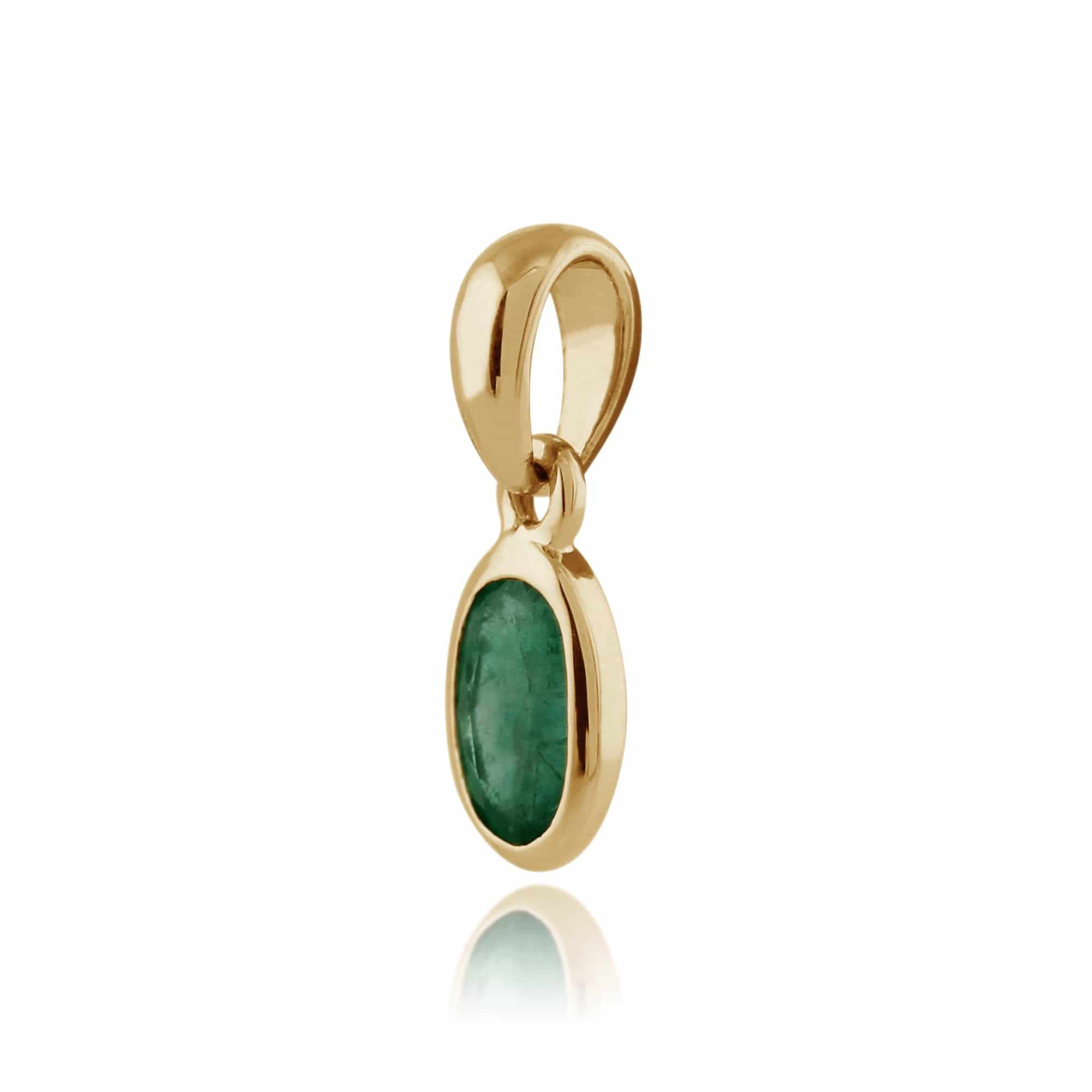 Classic Emerald Bezel Stud Earrings & Pendant Set Image 5