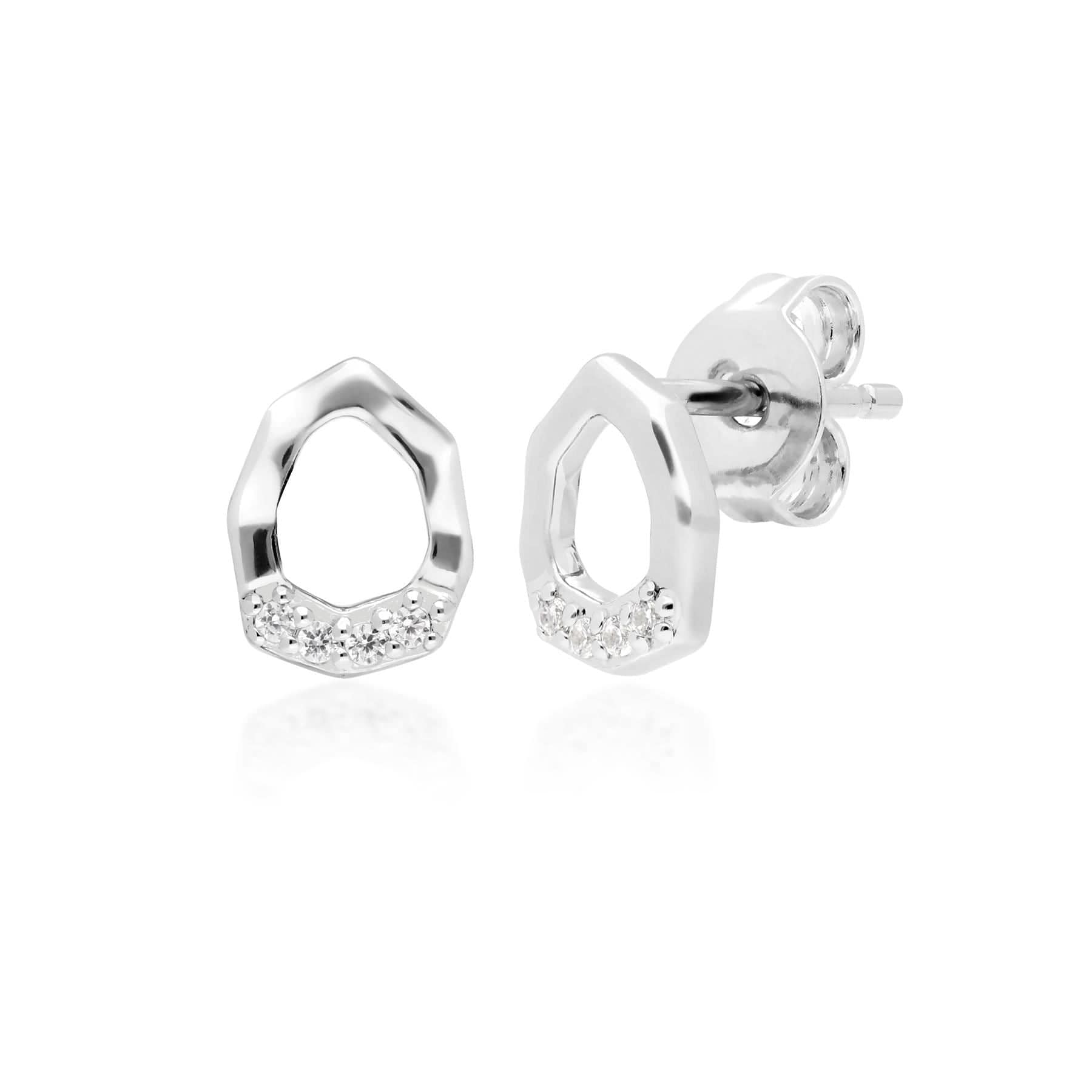 162P0225019-162E0269019 Diamond Pave Asymmetrical Pendant & Earring Set in 9ct White Gold 3