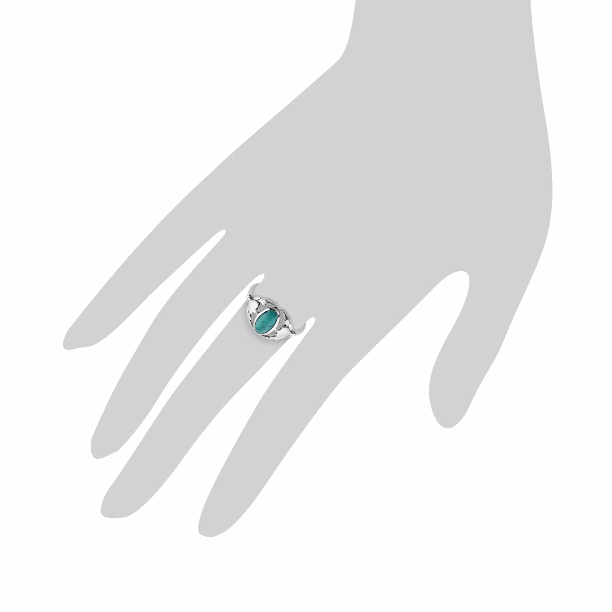 241R165704925 Gemondo 925 Sterling Silver 0.77ct Turquoise Ring 3