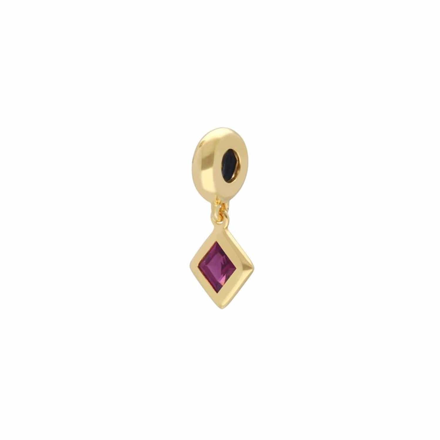 'Visionary Stone' Gold Plated Rhodolite Charm