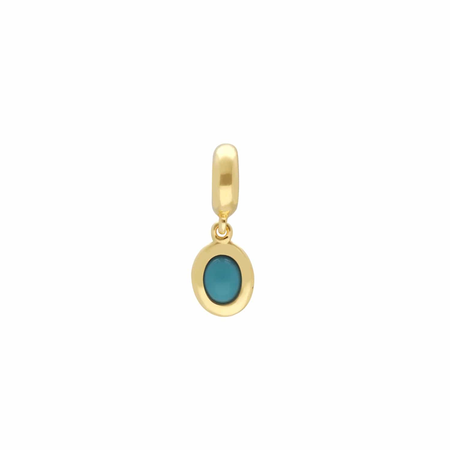 270D004102925 Achievement 'Stone of Protection' Gold Plated Turquoise Charm 1