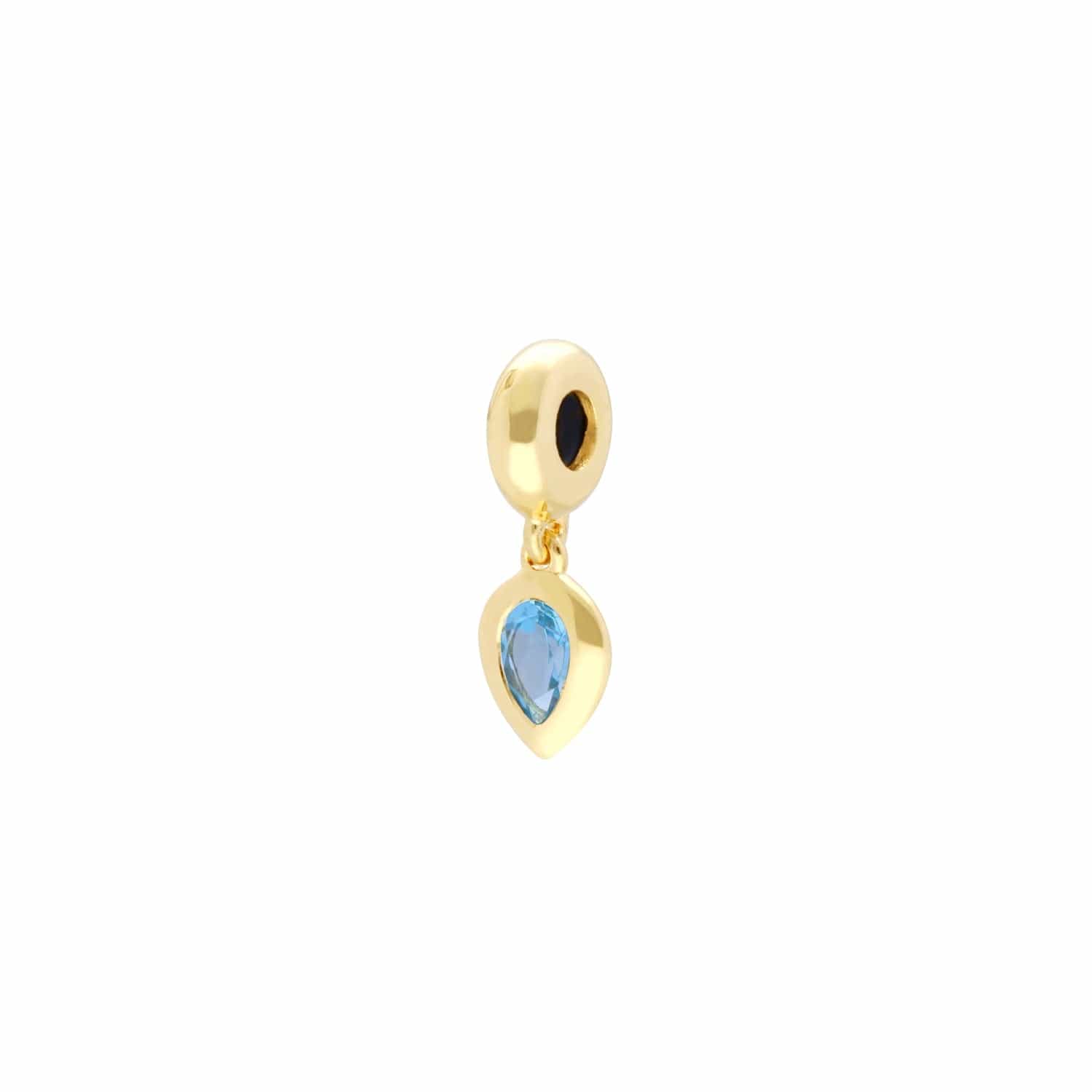 270D004202925 Achievement 'Stone of Rebirth' Gold Plated Blue Topaz Charm 3