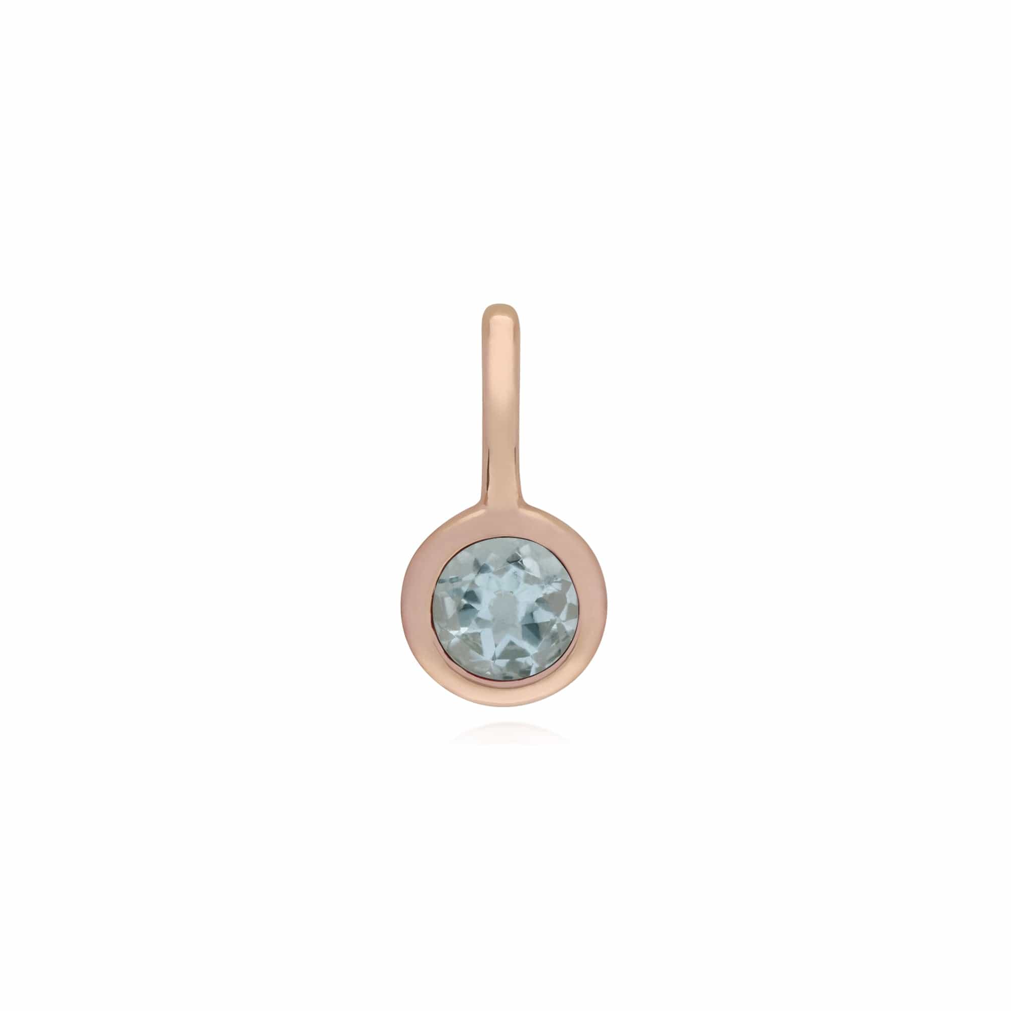 270P027307925-270P026901925 Classic Heart Lock Pendant & Aquamarine Charm in Rose Gold Plated 925 Sterling Silver 2