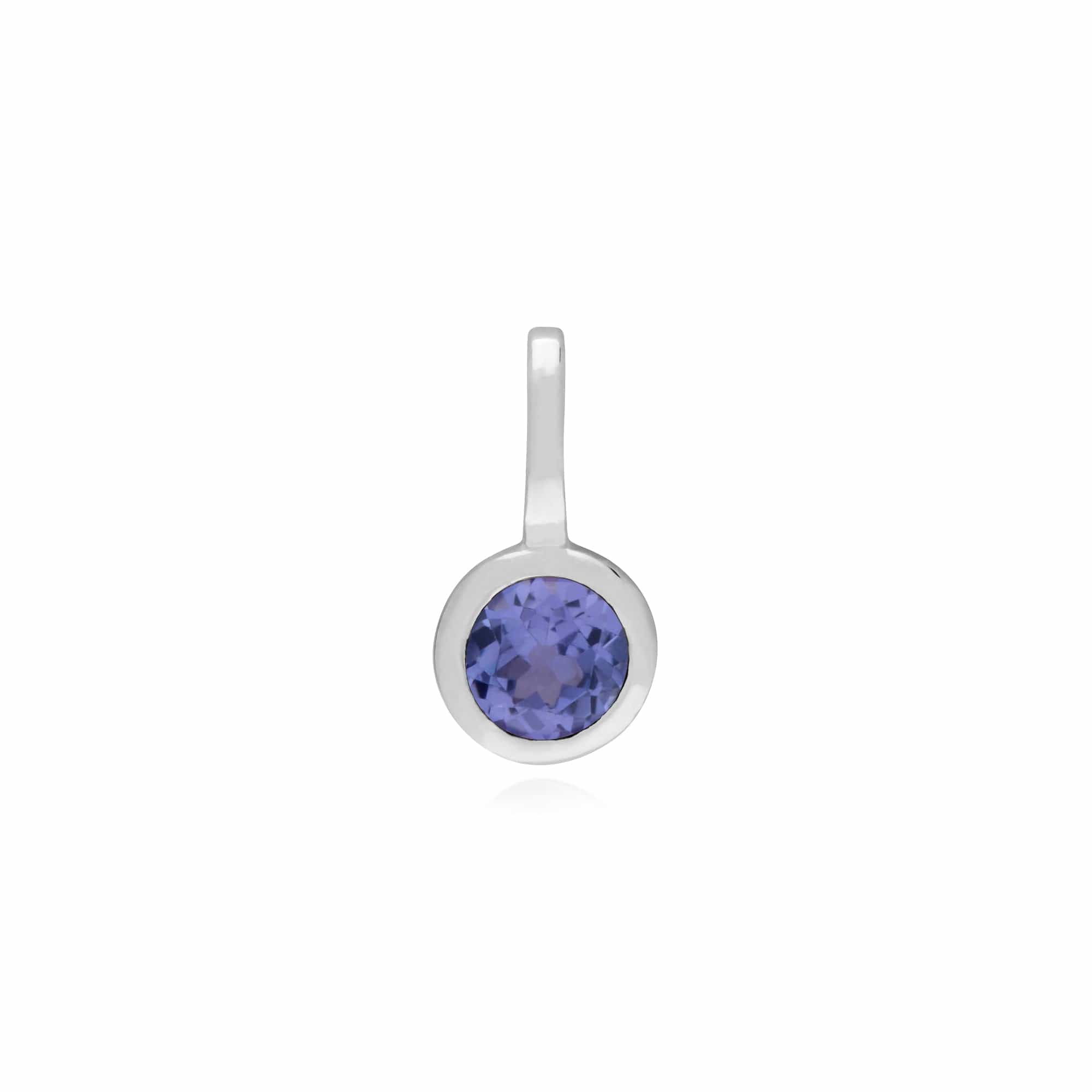 270P027606925-270P026601925 Classic Swirl Heart Lock Pendant & Tanzanite Charm in 925 Sterling Silver 2