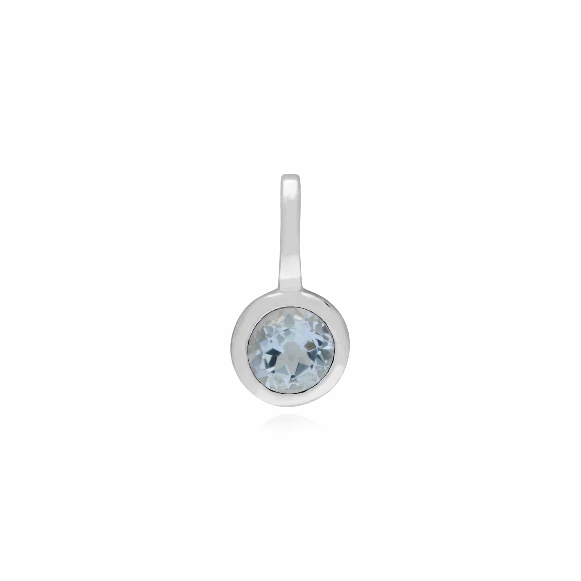 270P027607925-270P027001925 Classic Heart Lock Pendant & Aquamarine Charm in 925 Sterling Silver 2
