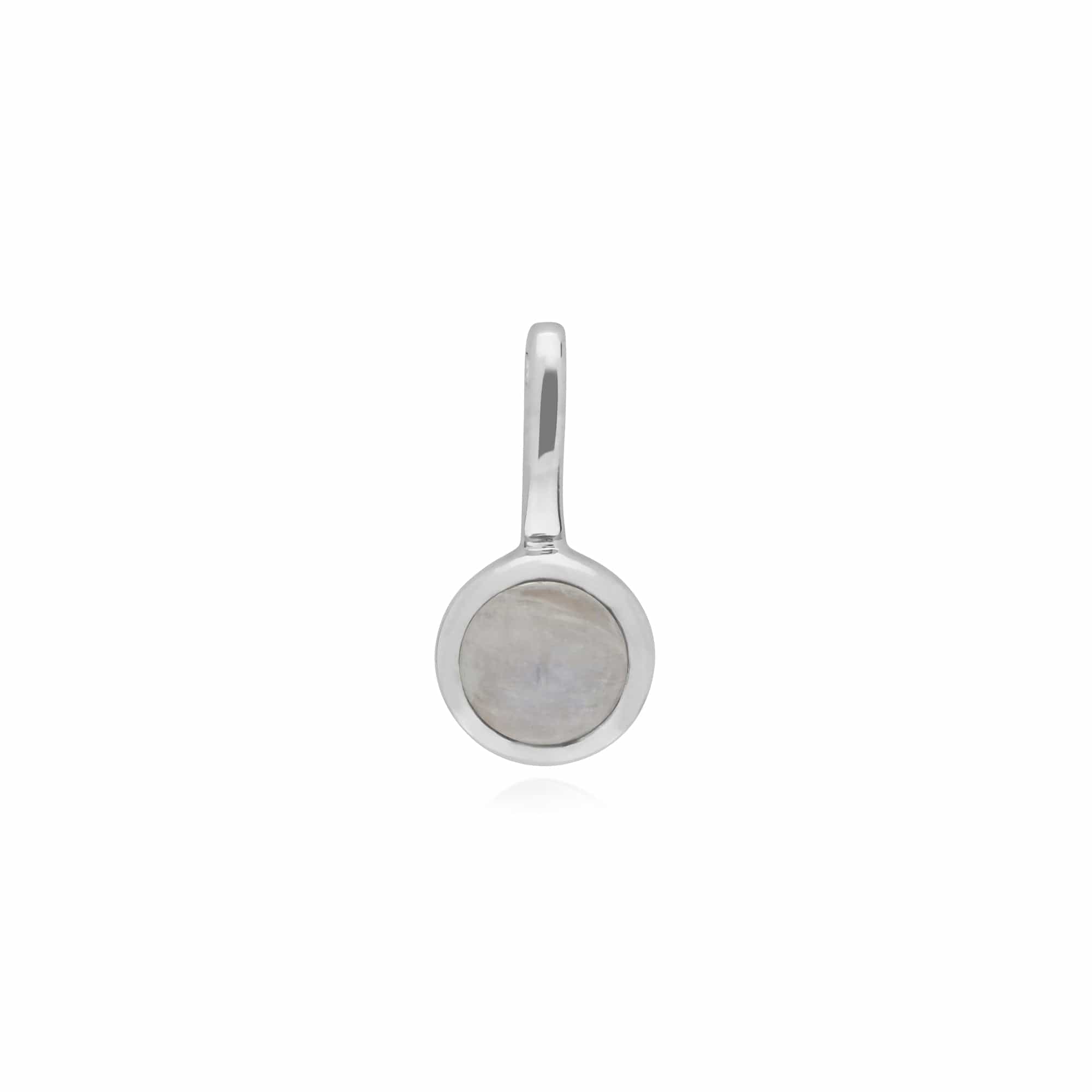 270P028401925-270P026601925 Classic Swirl Heart Lock Pendant & Rainbow Moonstone Charm in 925 Sterling Silver 2