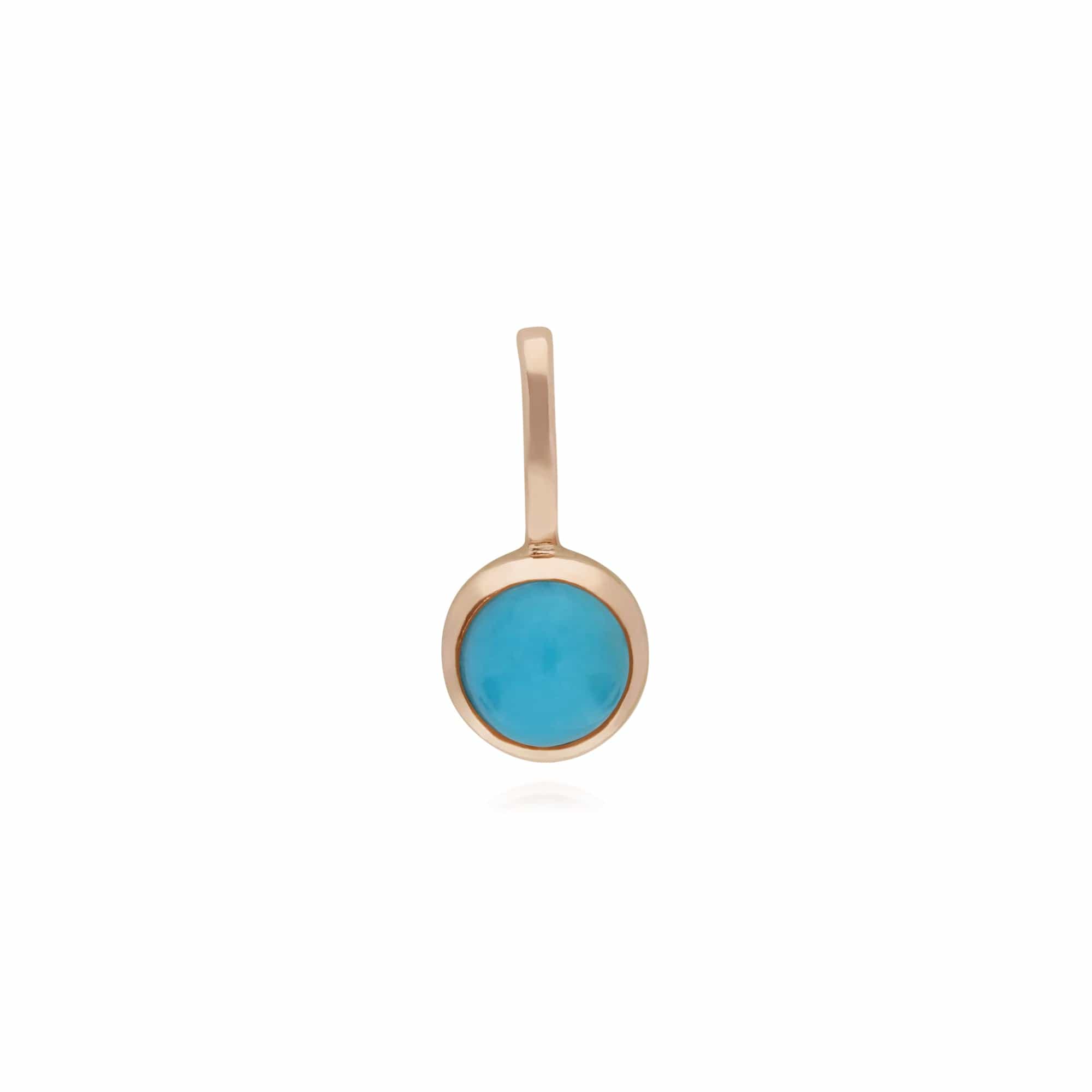 Gemondo Rose Gold Plated Sterling Silver Turquoise Charm - Gemondo