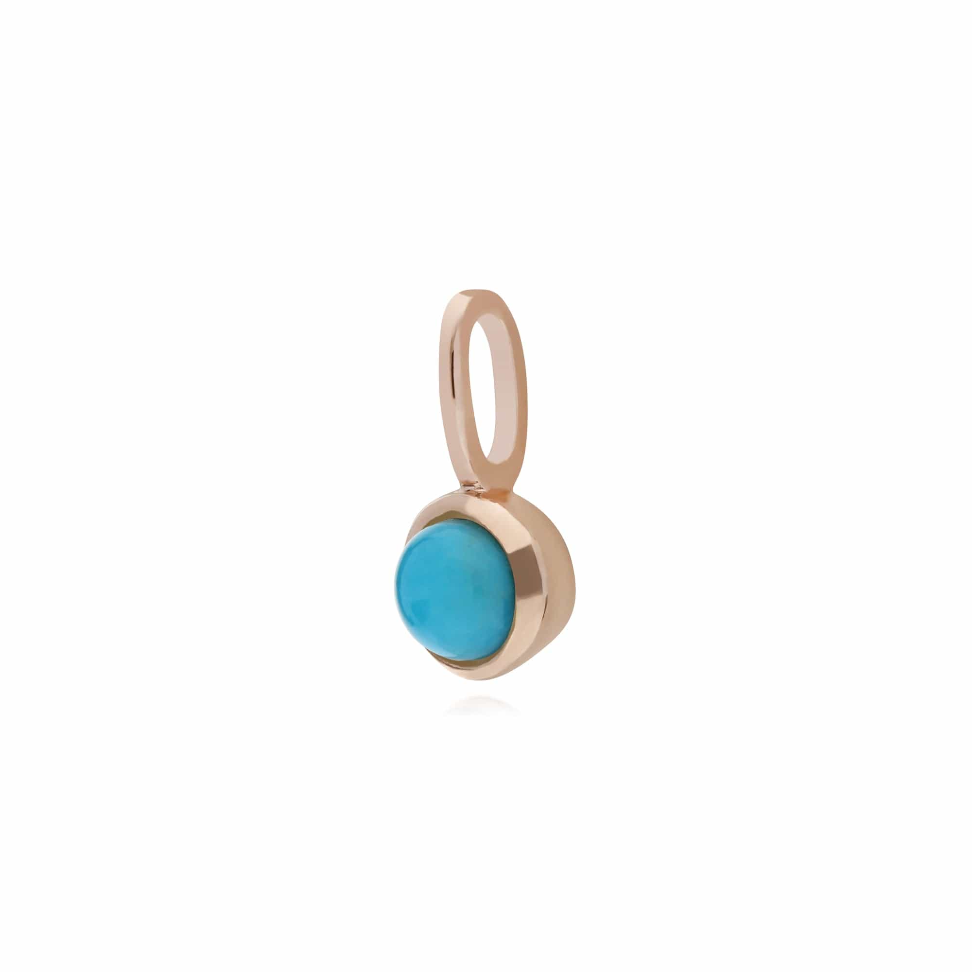Gemondo Rose Gold Plated Sterling Silver Turquoise Charm - Gemondo