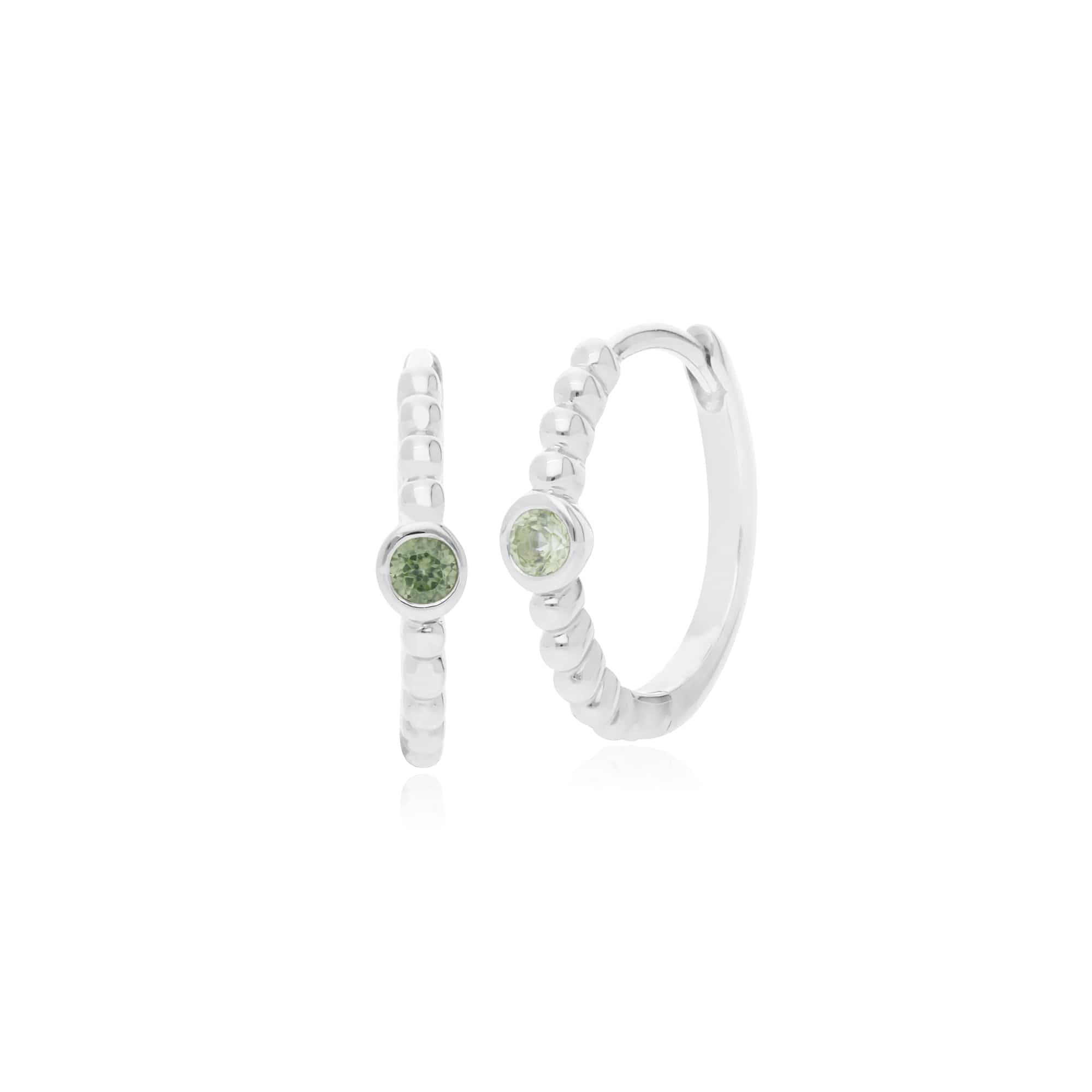 Essential Peridot Bezel Hoop Earrings & Ring Set Image 2