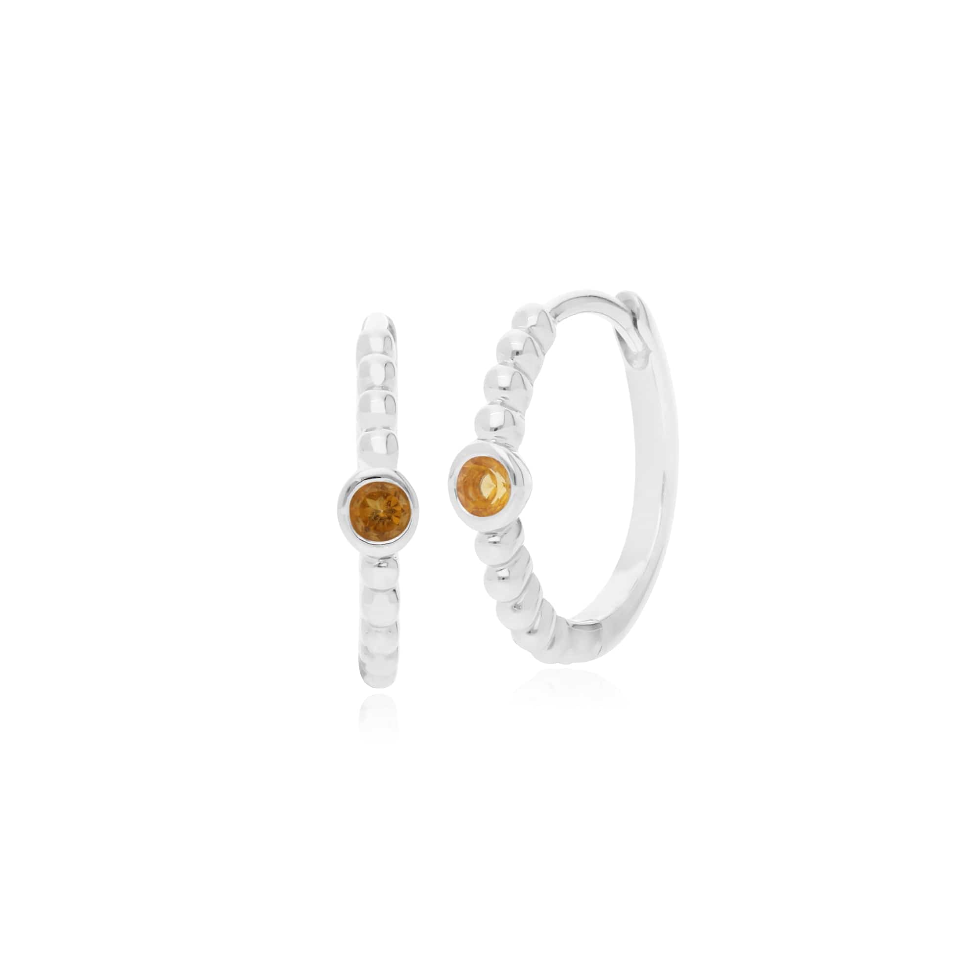 Essential Citrine Bezel Hoop Earrings & Ring Set Image 2