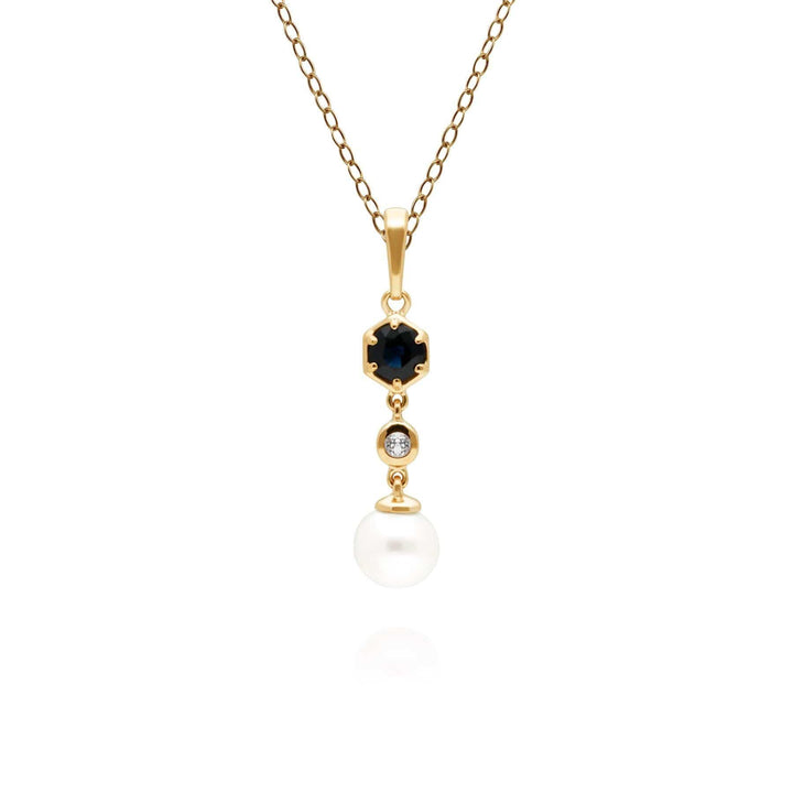 270P030101925-270R058601925 Modern Pearl, Sapphire & Topaz Ring & Pendant Set 2