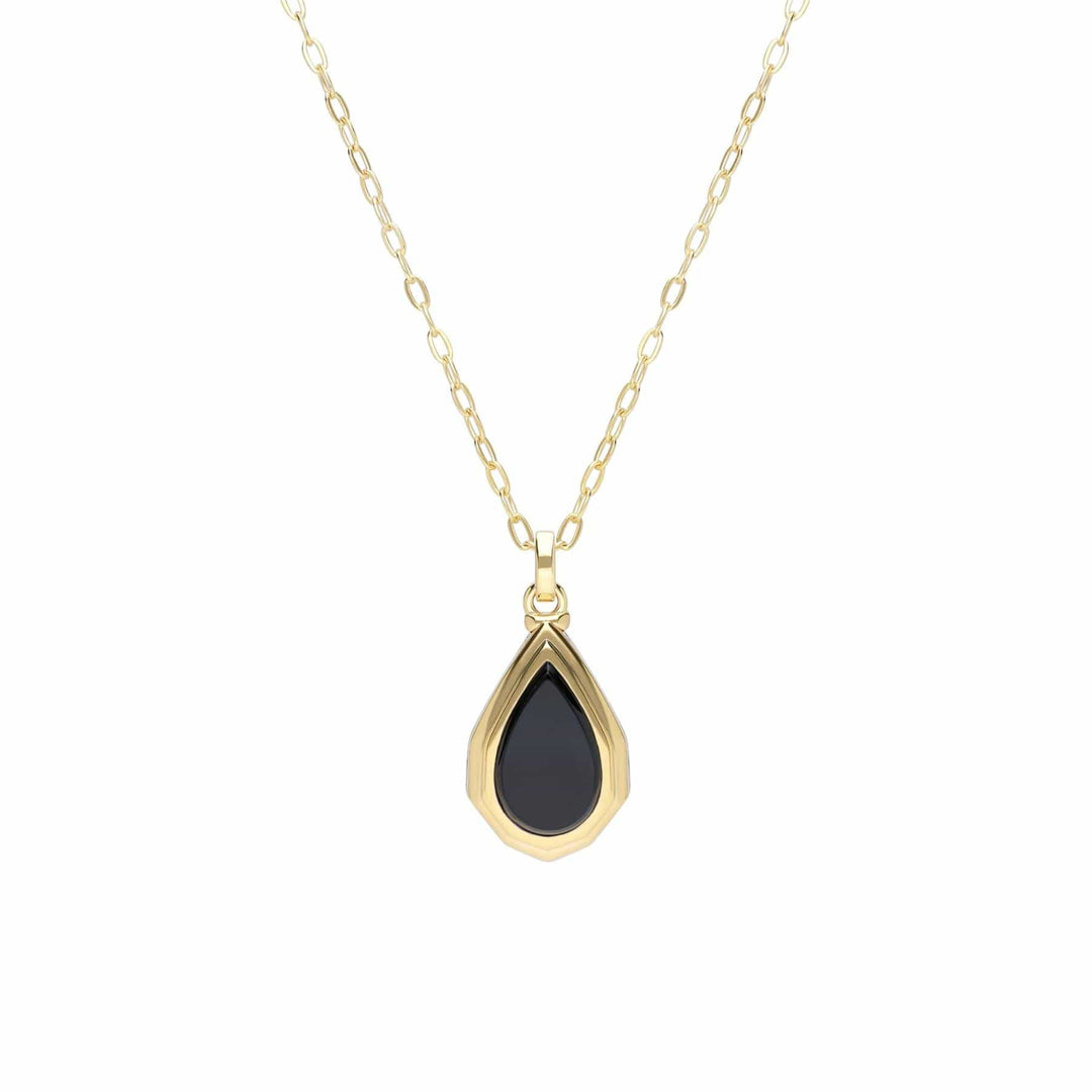 270N038402925 Bona Fide Pear Cut Black Onyx Locket In Sterling Silver 1