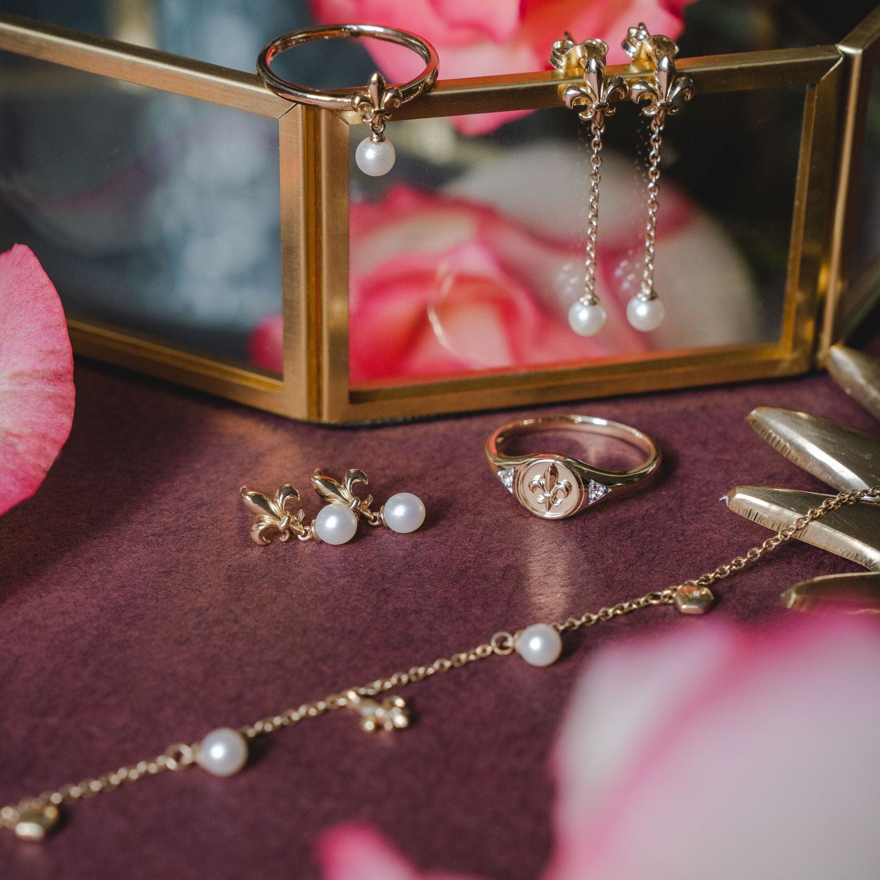 ECFEW™ 'The Liberator' Pearl Fleur De Lis Jewellery Collection