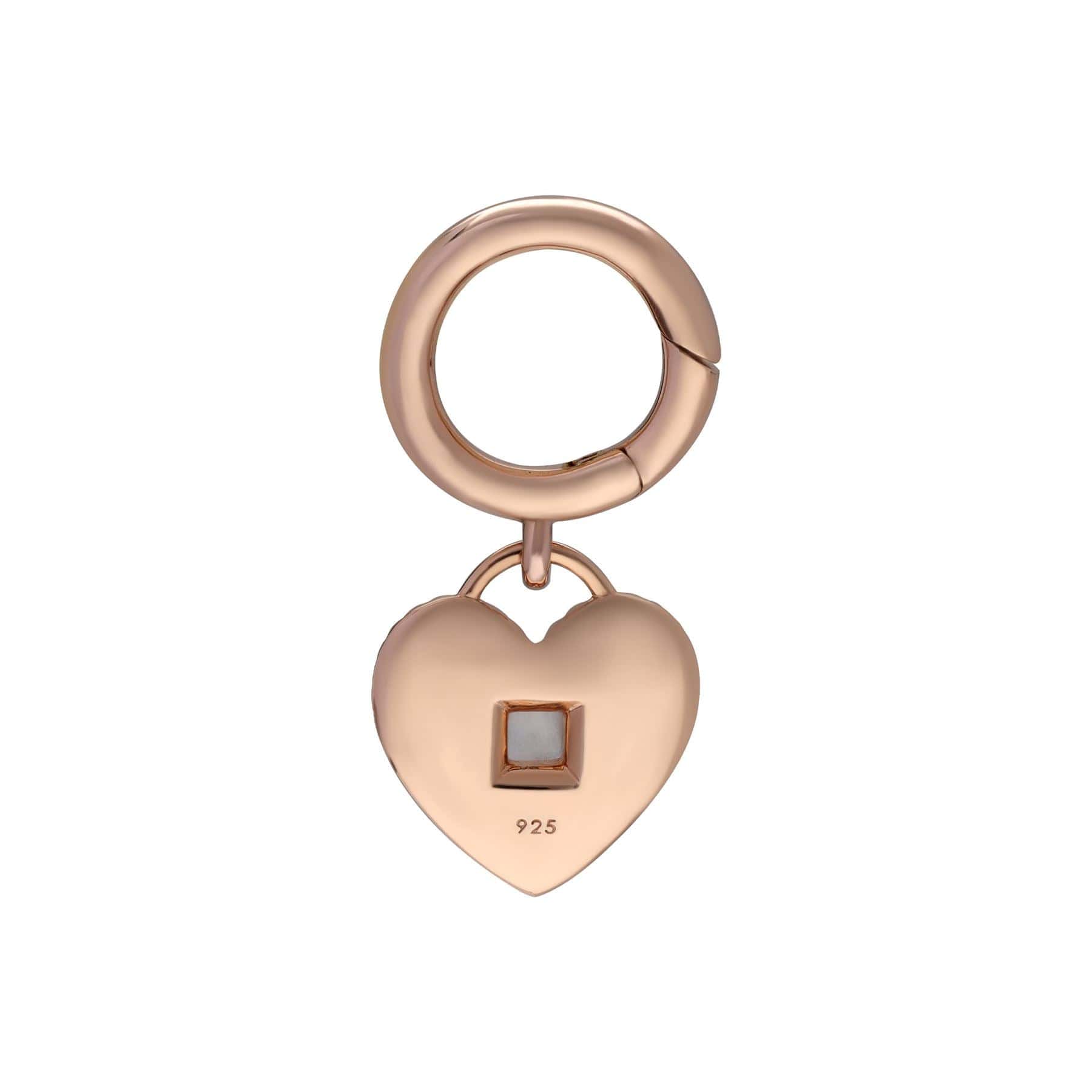 Queen of Paws Rose Quartz Small Pet Tag In Rose Gold Plated Silver - Gemondo