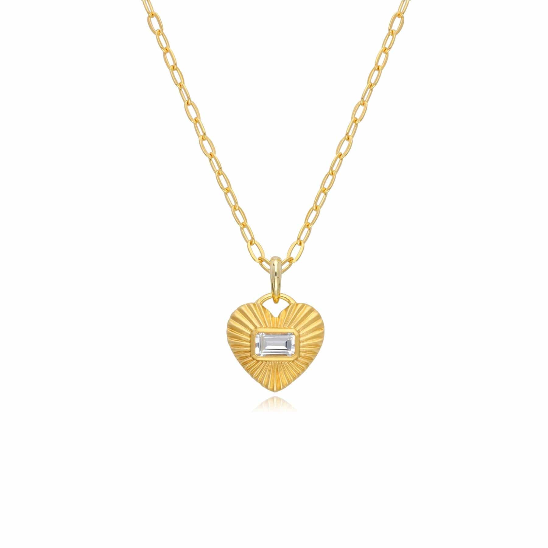 Queen of Hearts White Topaz Necklace