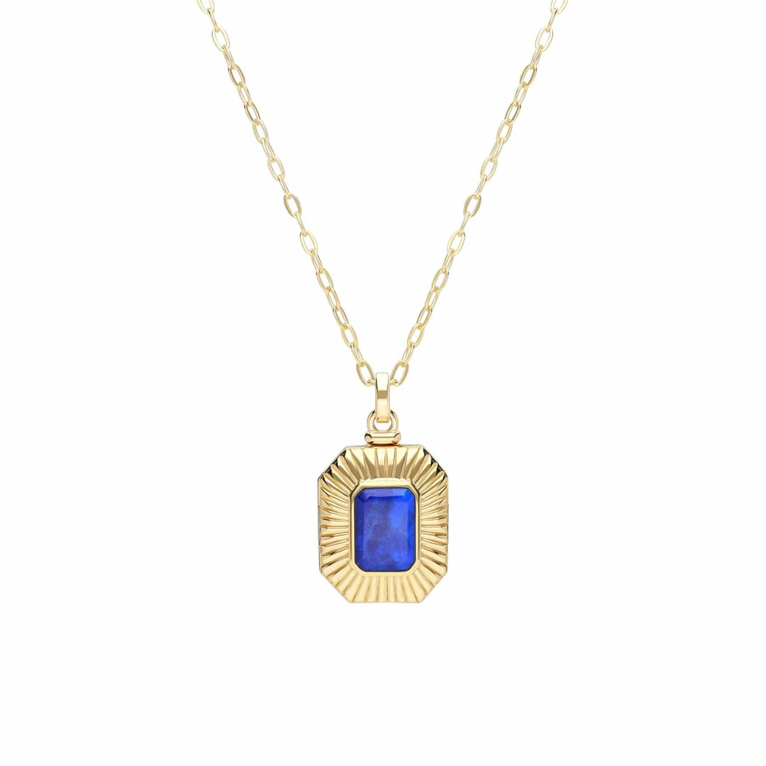 270N038503925 Bona Fide Lapis Lazuli Octagon Locket In Sterling Silver 1