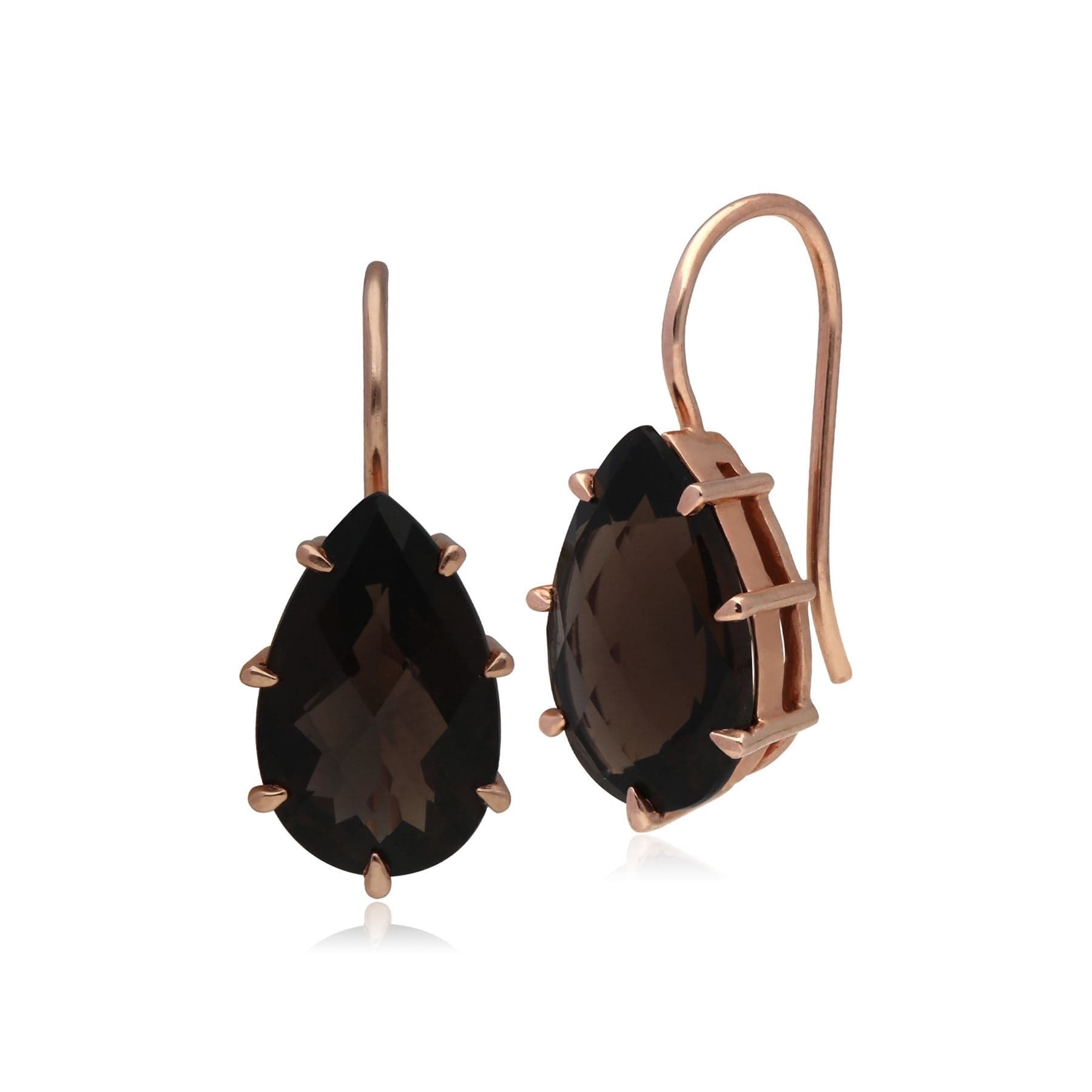 T0961E9071 Kosmos Smokey Quartz Earrings in Rose Gold Plated Sterling Silver 1