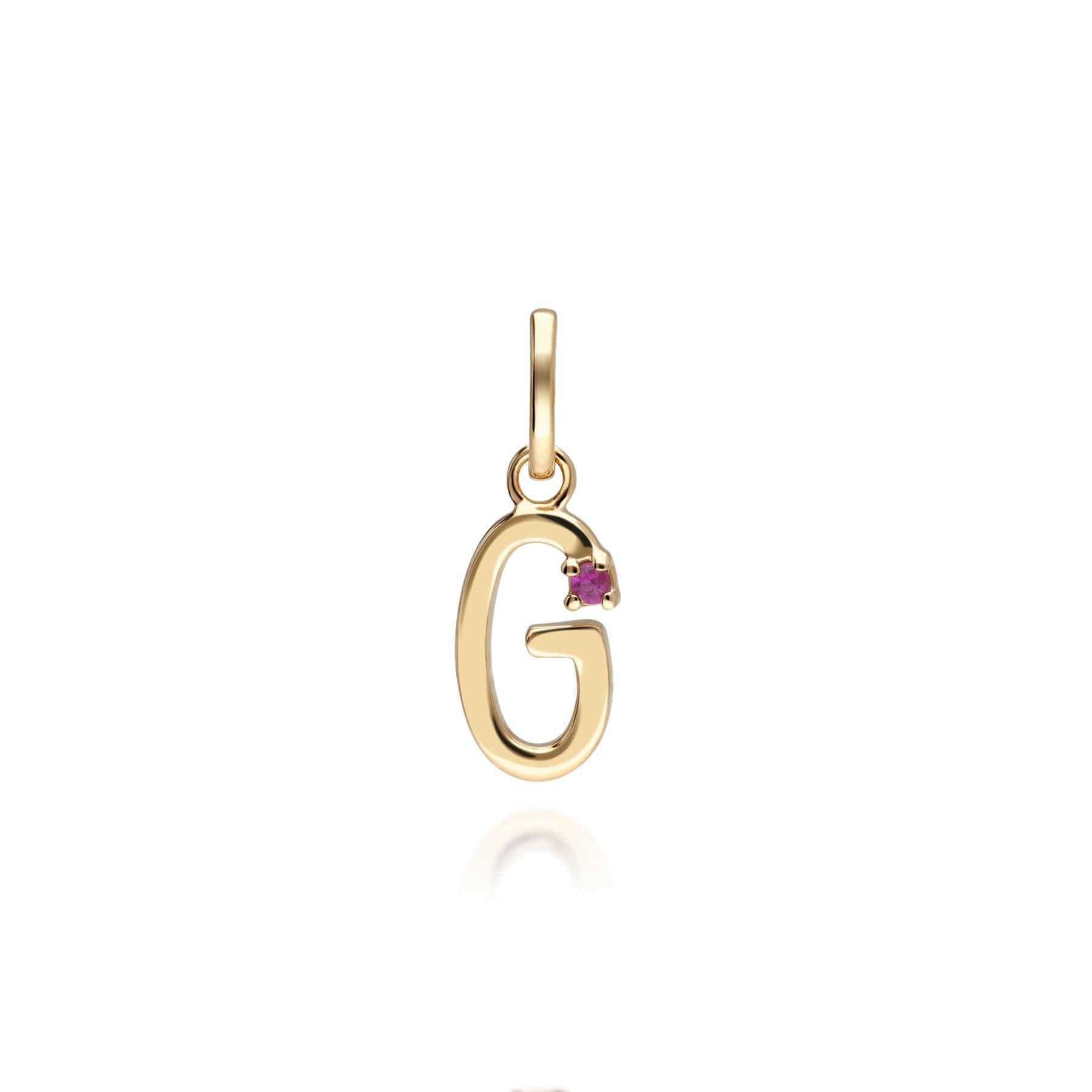 135P2058029
nochain Initial G Ruby Letter Charm in 9ct Yellow Gold 1