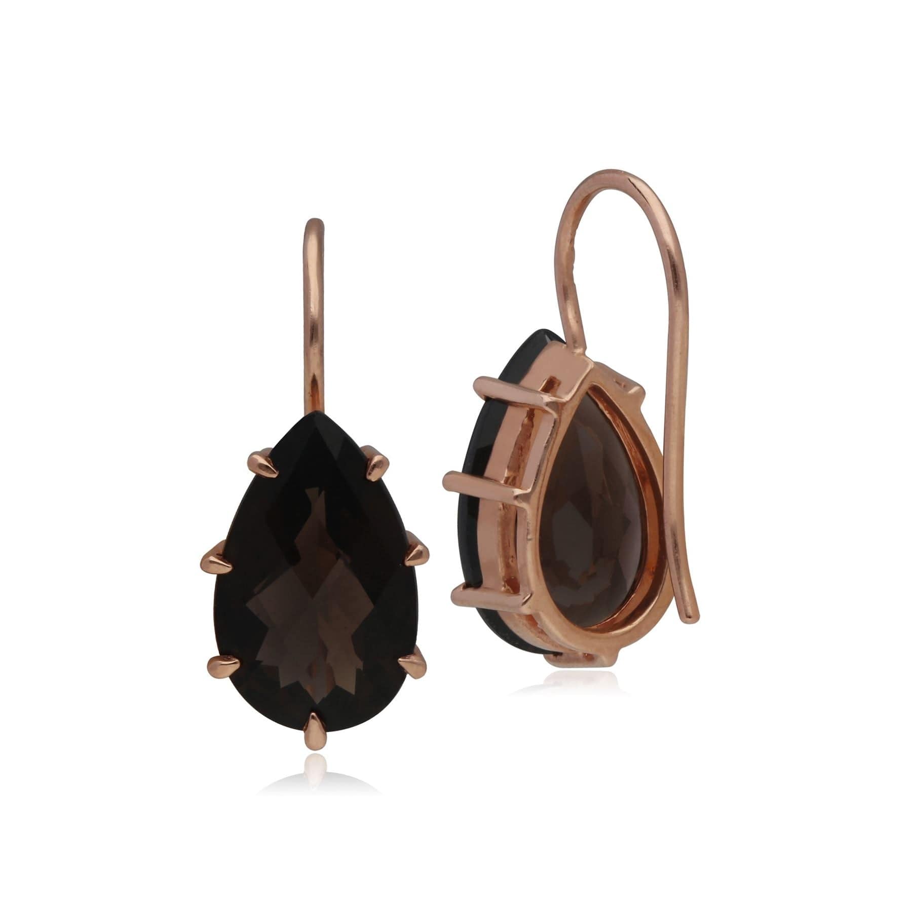 T0961E9071 Kosmos Smokey Quartz Earrings in Rose Gold Plated Sterling Silver 2